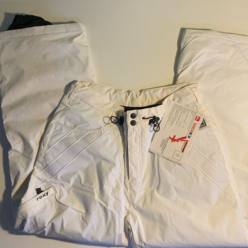 Roxy snow pants white size medium